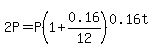 2P=P%281%2B0.16%2F12%29%5E%280.16t%29