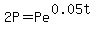 2P=Pe%5E%280.05t%29