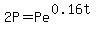 2P++=Pe%5E%280.16t%29