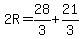 2R=28%2F3%2B21%2F3