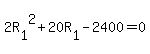 2R%5B1%5D%5E2%2B20R%5B1%5D-2400=0