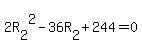 2R%5B2%5D%5E2-36R%5B2%5D%2B244=0
