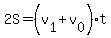 2S=%28v%5B1%5D%2Bv%5B0%5D%29t