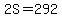 2S=292