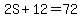 2S+%2B+12+=+72