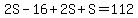 2S-16%2B2S%2BS=112