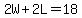 2W%2B2L=18