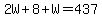 2W%2B8%2BW=437