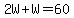 2W%2BW=60