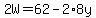 2W=+62-2%2A8y