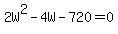 2W%5E2-4W-720=0