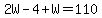 2W-4%2BW=110