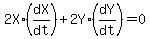 2X%2A%28dX%2Fdt%29%2B2Y%2A%28dY%2Fdt%29=0