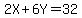 2X%2B6Y=32