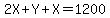 2X%2BY%2BX=1200