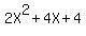 2X%5E2+%2B+4X+%2B+4+