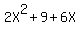 2X%5E2+%2B+9+%2B6X
