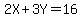 2X+%2B+3Y+=+16