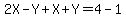 2X-Y%2BX%2BY=4-1