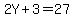 2Y%2B3=27