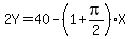 2Y=40-%281%2Bpi%2F2%29X