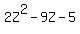 2Z%5E2+-+9Z+-+5