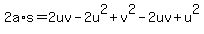 2a%2As+=+2uv+-+2u%5E2+%2Bv%5E2+-+2uv%2Bu%5E2