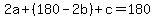 2a%2B%28180-2b%29%2Bc=180