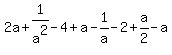 2a%2B1%2Fa%5E2-4+%2B+a-1%2Fa-2+%2B+a%2F2-a