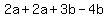 2a%2B2a%2B3b-4b