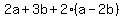 2a%2B3b%2B2%28a-2b%29