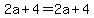 2a%2B4=2a%2B4