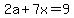 2a%2B7x=9