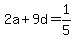 2a%2B9d=1%2F5