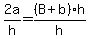 2a%2Fh=%28B%2Bb%29h%2Fh