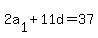 2a%5B1%5D%2B11d=37