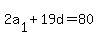 2a%5B1%5D%2B19d=80