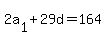 2a%5B1%5D%2B29d+=+164