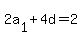 2a%5B1%5D%2B4d=2