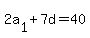 2a%5B1%5D%2B7d=40