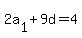 2a%5B1%5D%2B9d=4