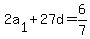 2a%5B1%5D+%2B+27d+=+6%2F7