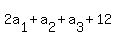 2a%5B1%5D+%2B+a%5B2%5D+%2B+a%5B3%5D+%2B+12