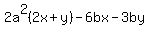2a%5E2%282x%2By%29-6bx-3by