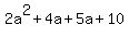 2a%5E2%2B4a%2B5a%2B10