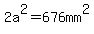 2a%5E2=676mm%5E2
