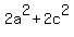 2a%5E2+%2B+2c%5E2