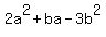 2a%5E2+%2B+ba+-+3b%5E2