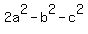 2a%5E2+-+b%5E2+-+c%5E2