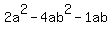 2a%5E2-4ab%5E2-1ab